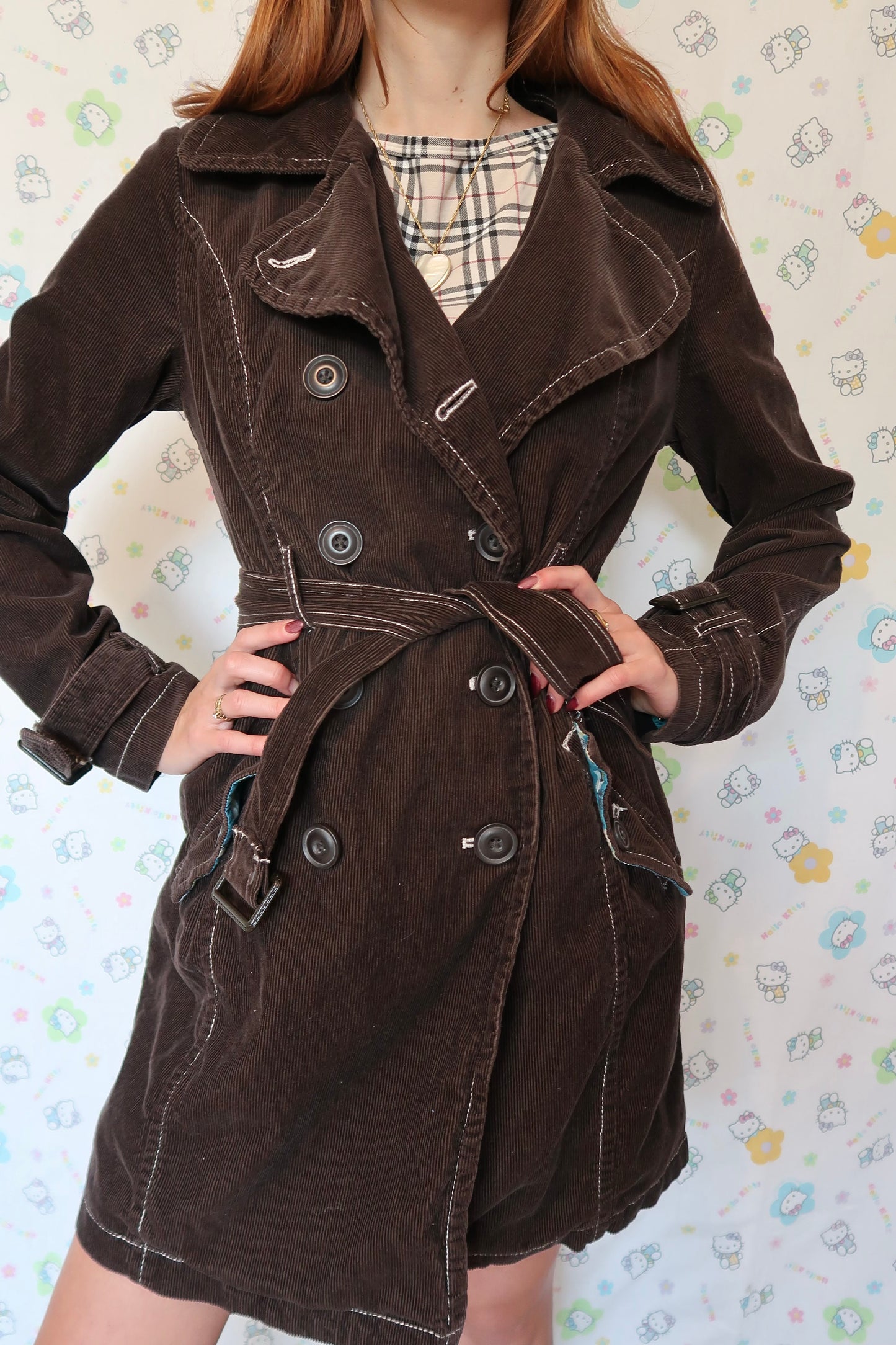 CORDUROY GINGERBREAD TRENCH