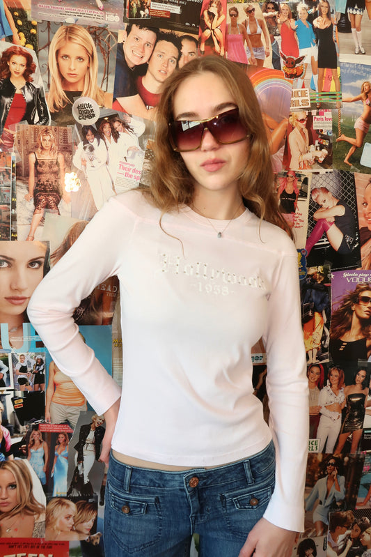 Y2K BEDAZZLED HOLLYWOOD TOP