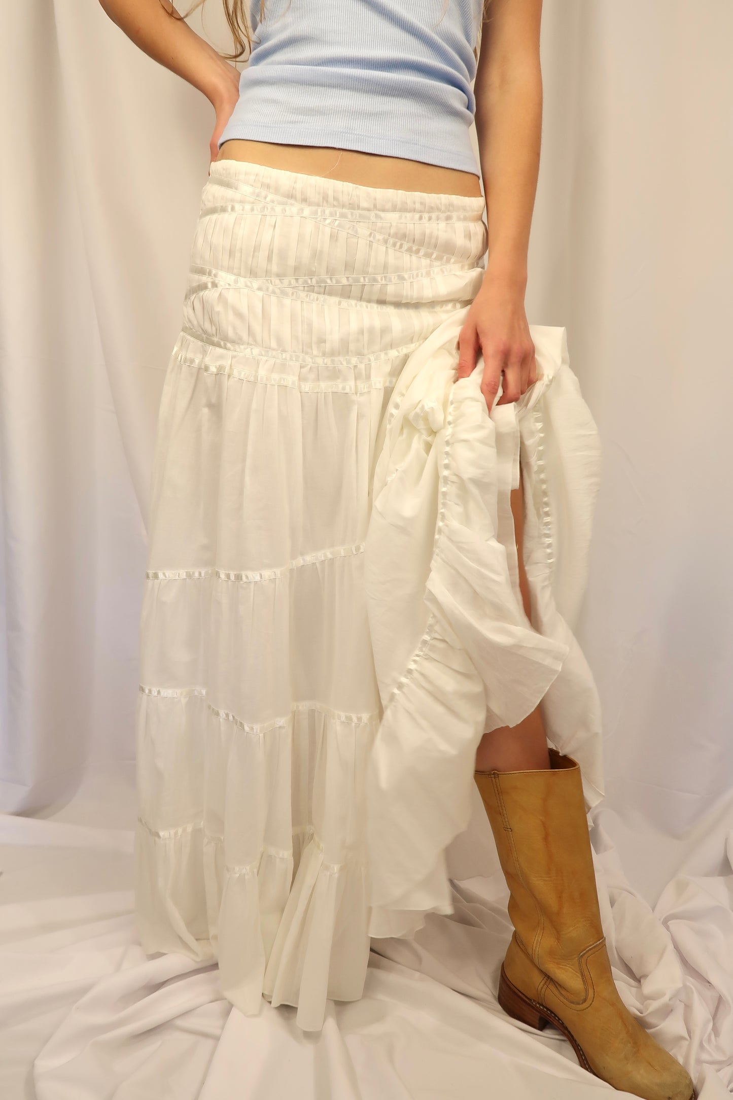 VINTAGE BEBE PRAIRIE SKIRT