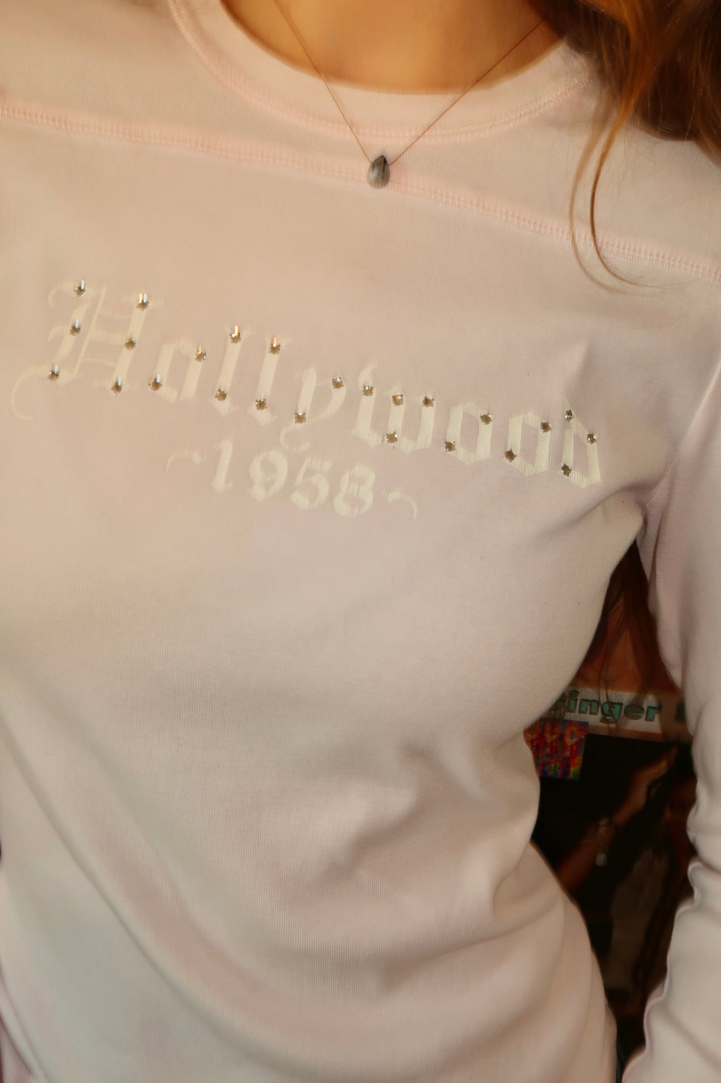 Y2K BEDAZZLED HOLLYWOOD TOP