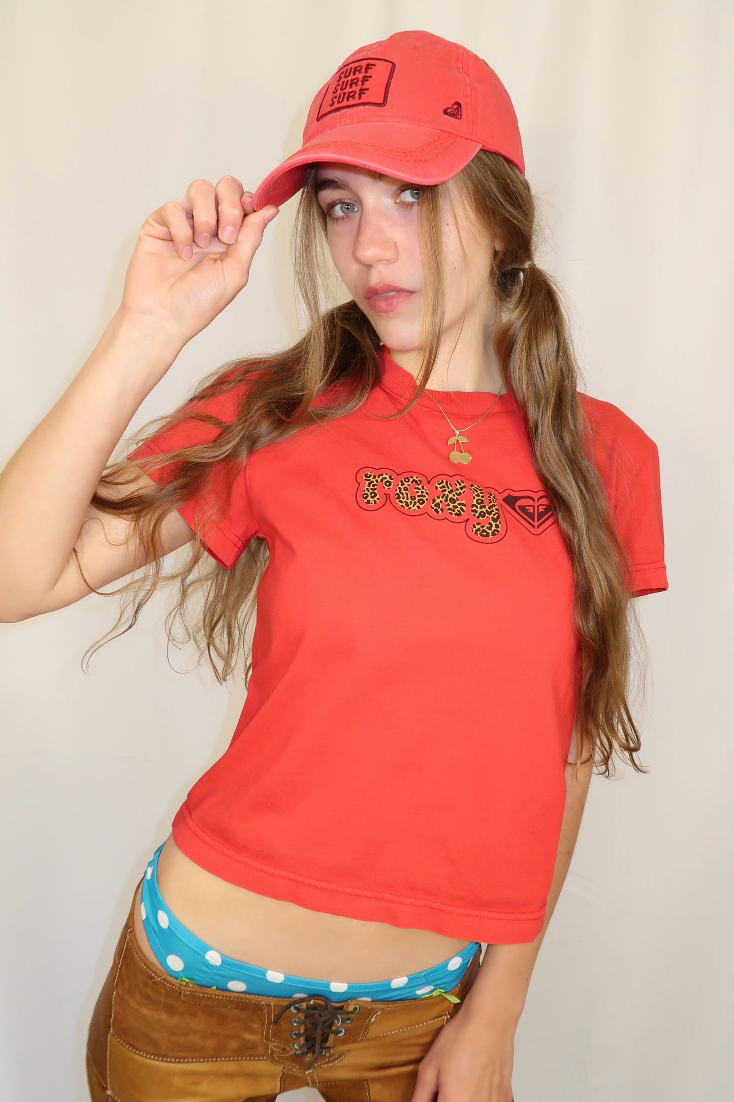 VINTAGE ROXY CHEETAH GIRL SHIRT
