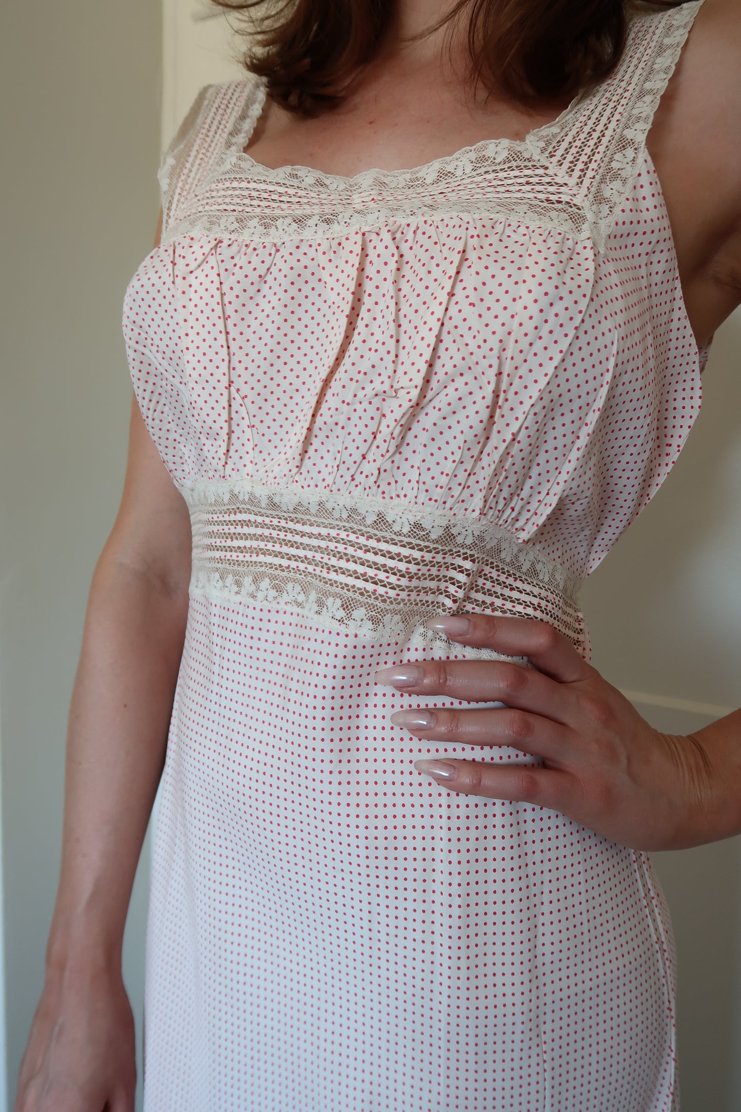 VINTAGE POLKA DOT SLIP DRESS