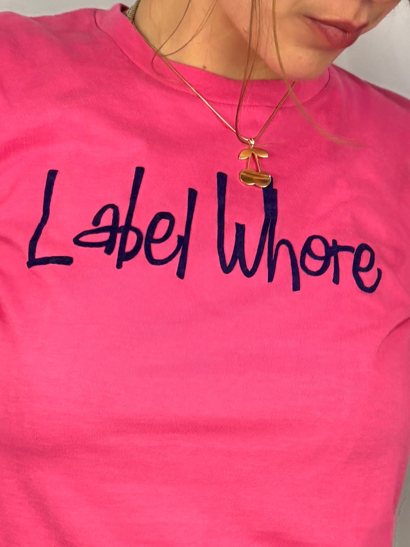 Y2K LABEL WHORE SHIRT