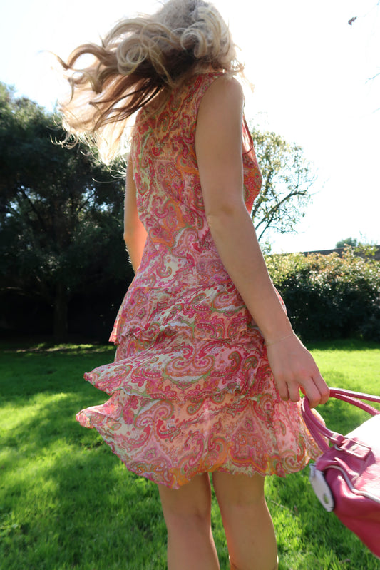 SILK PAISLEY PRINCESS DRESS