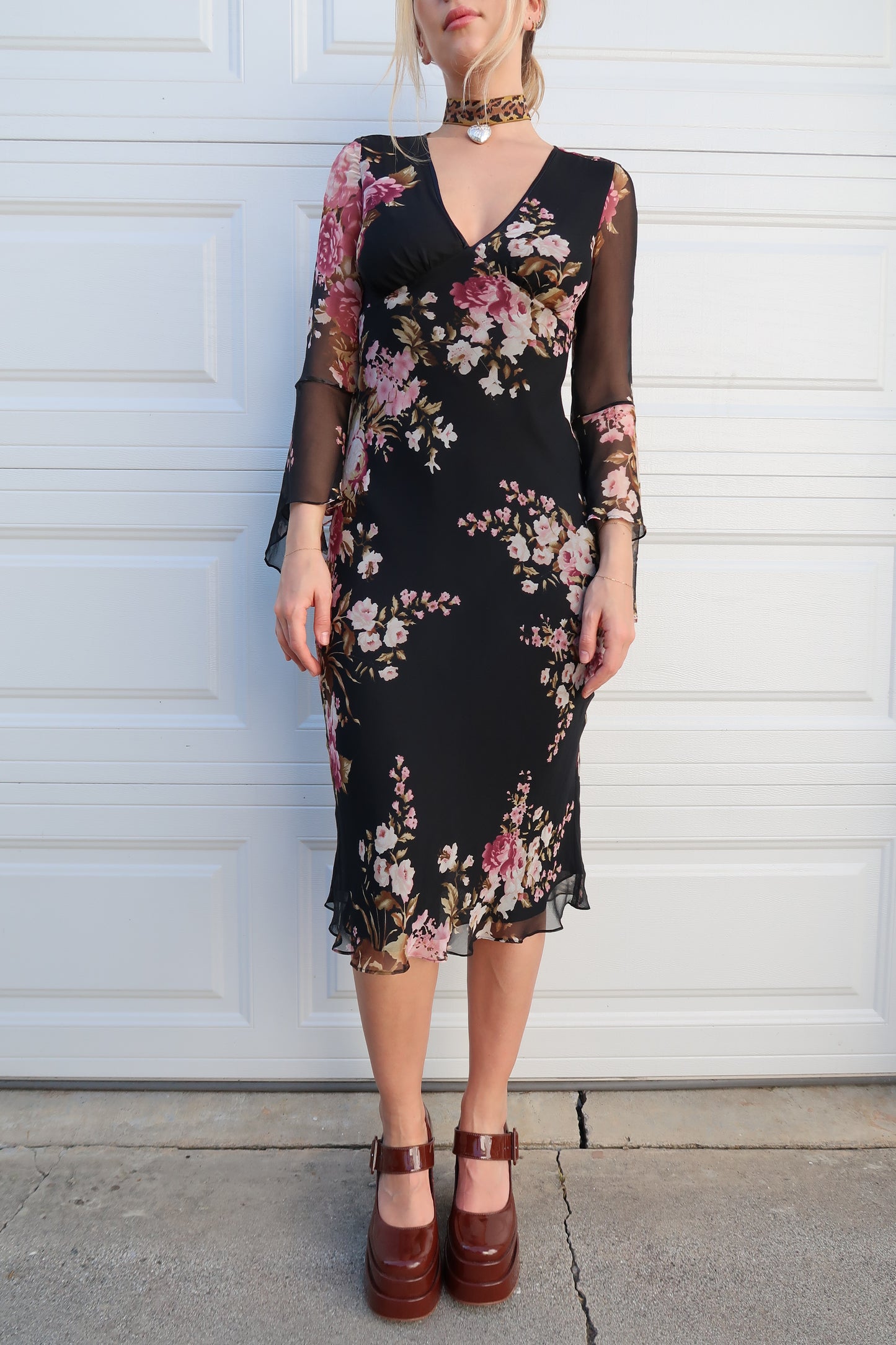 SILK STARS HOLLOW DRESS