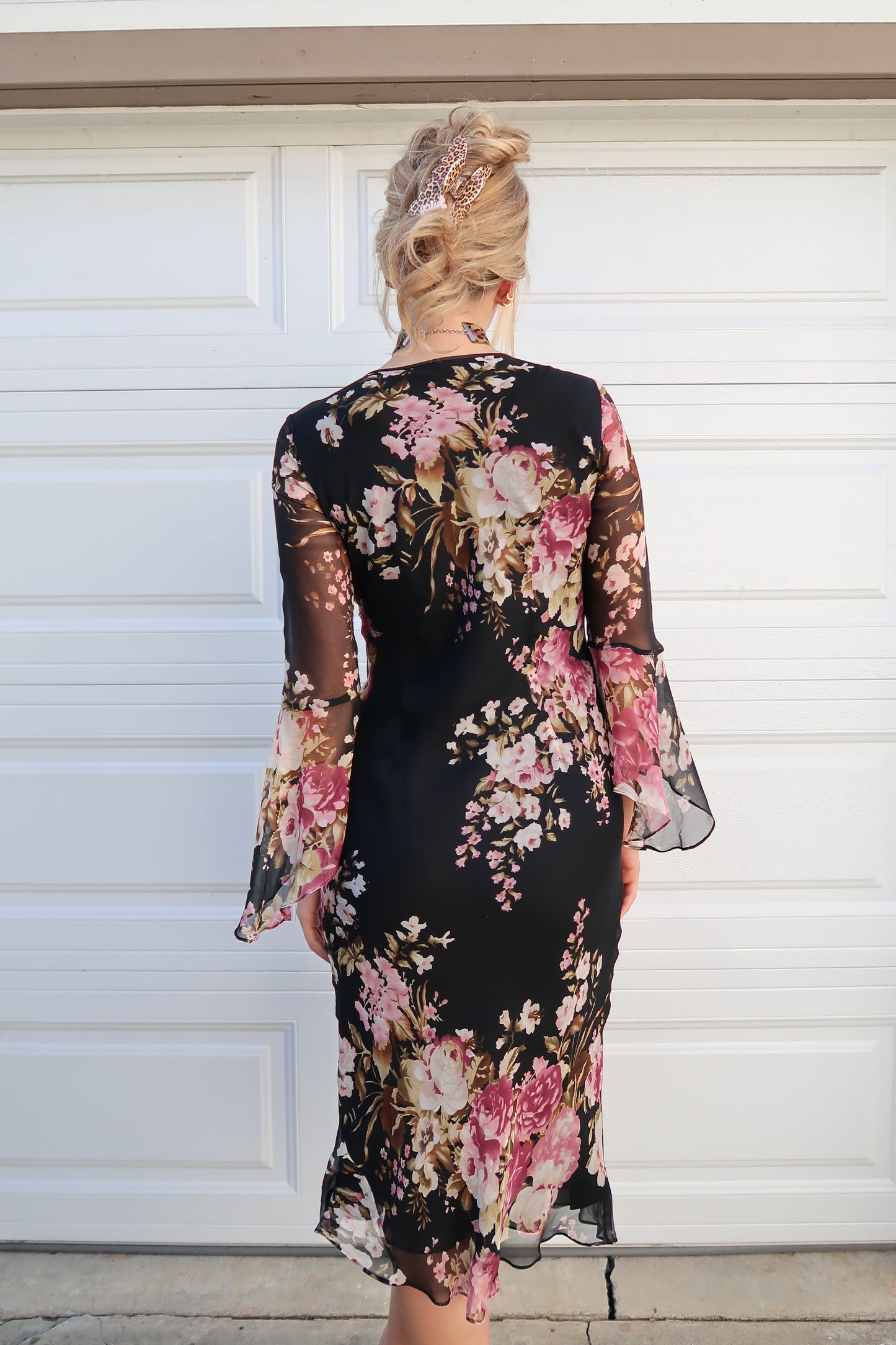 SILK STARS HOLLOW DRESS