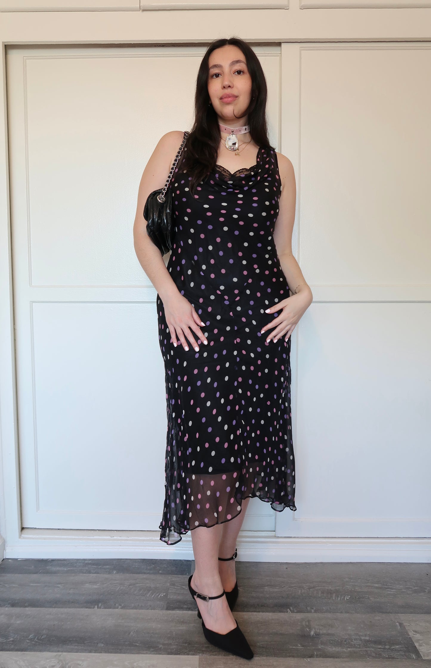 SILK POLKA DOT PIE DRESS