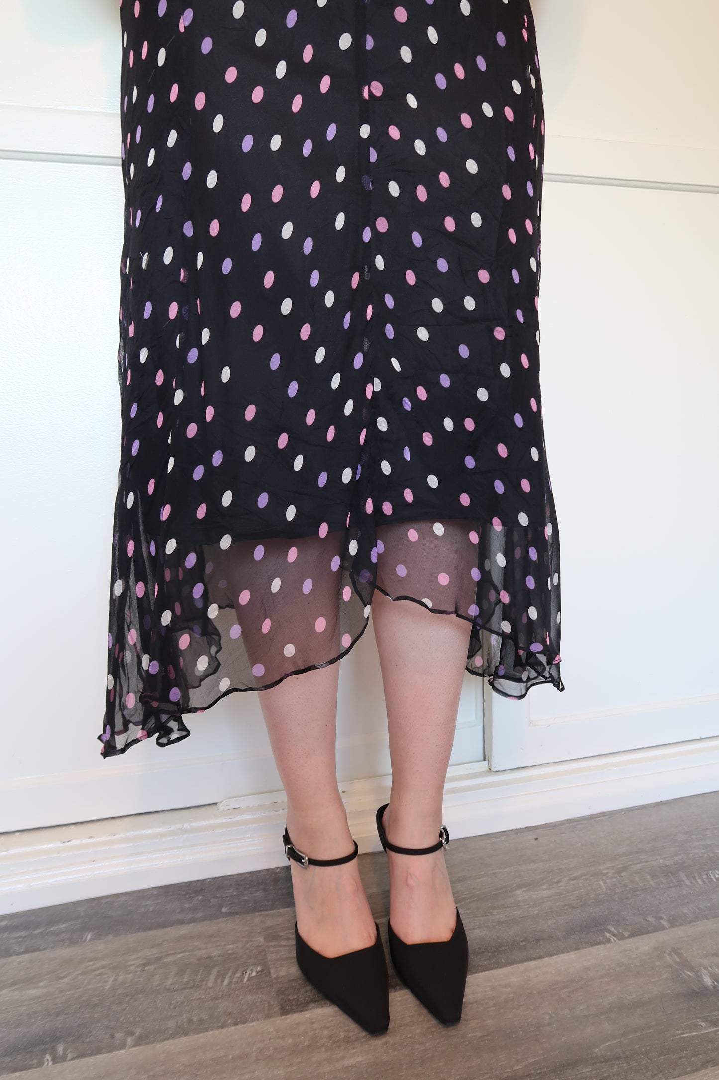 SILK POLKA DOT PIE DRESS