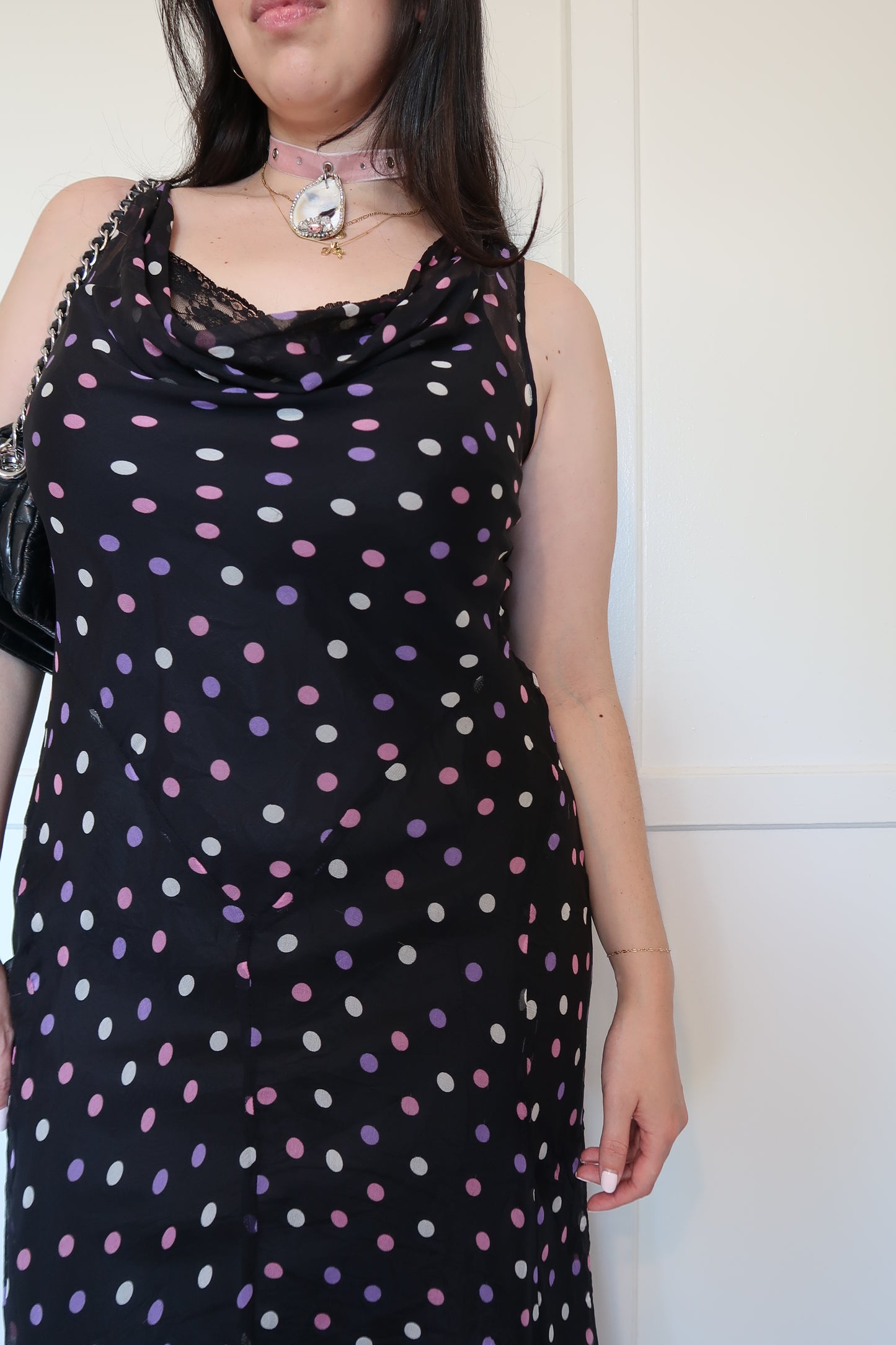 SILK POLKA DOT PIE DRESS