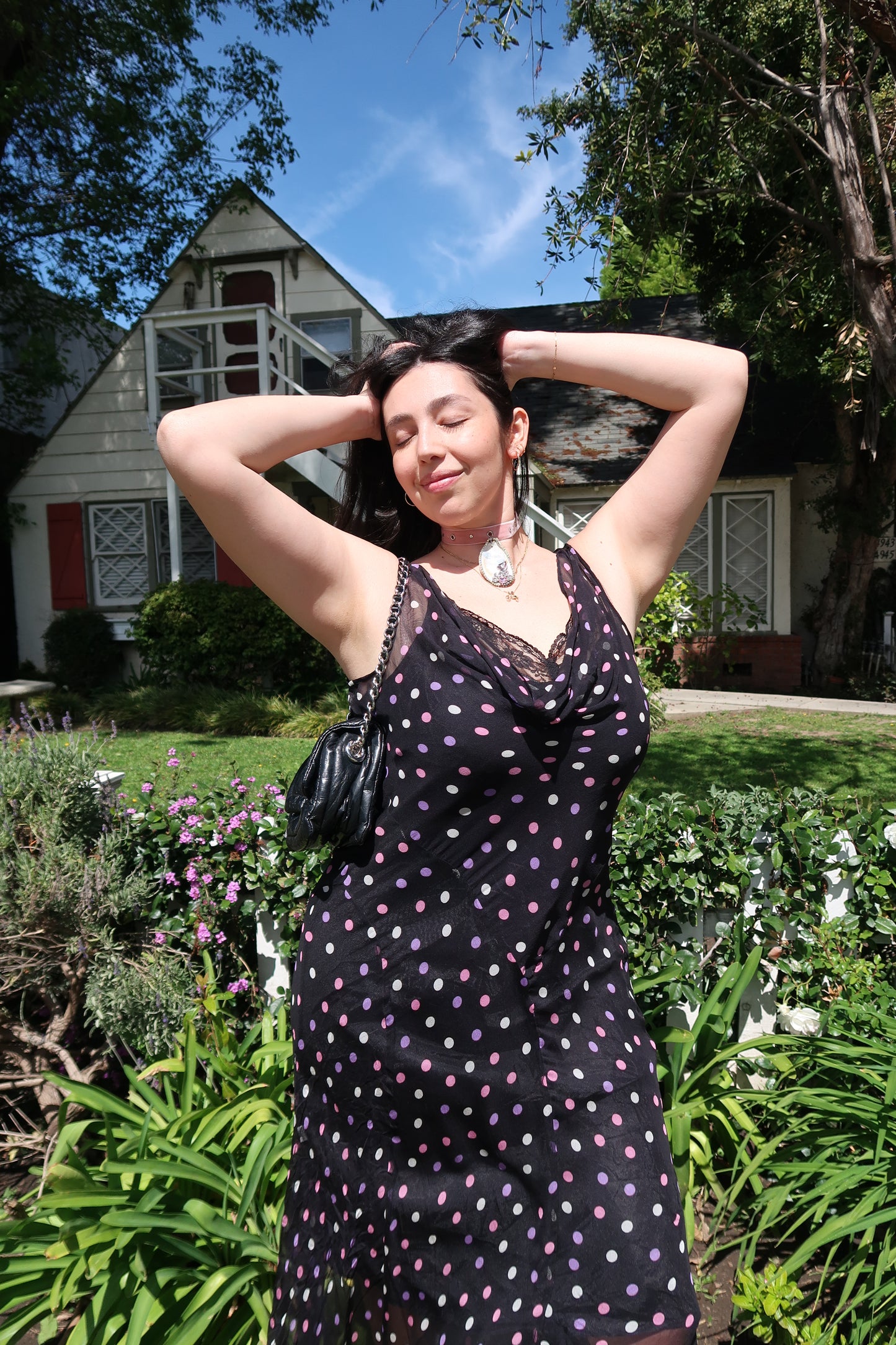 SILK POLKA DOT PIE DRESS