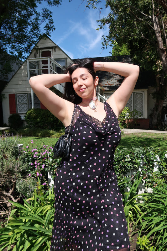 SILK POLKA DOT PIE DRESS