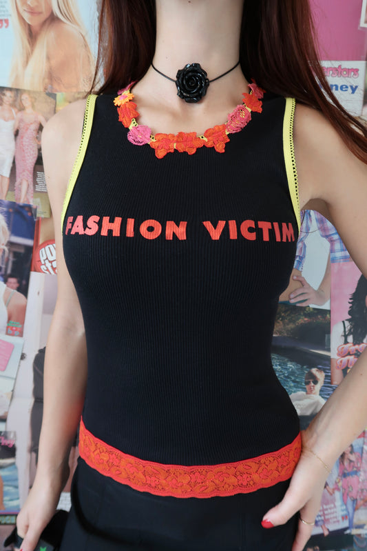 Y2K FASHION VICTIM TANK